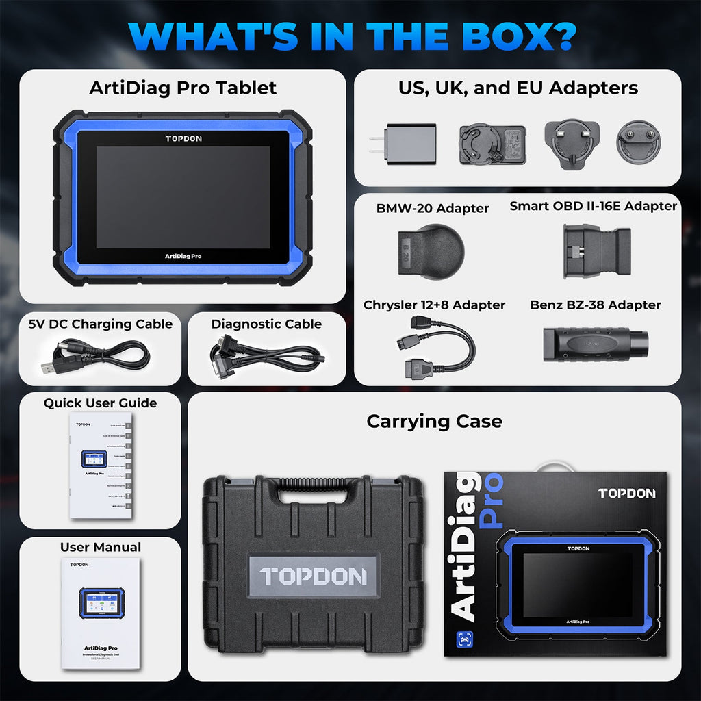 TOPDON 7" Scan Tool w/Service Functions & Bi-Directional Controls