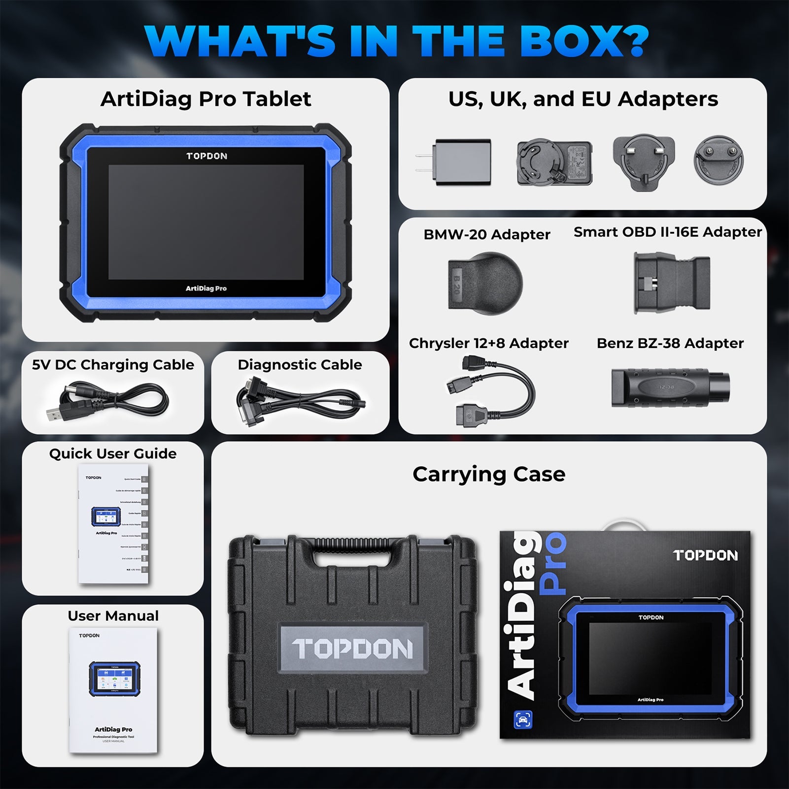 TOPDON 7" Scan Tool w/Service Functions & Bi-Directional Controls