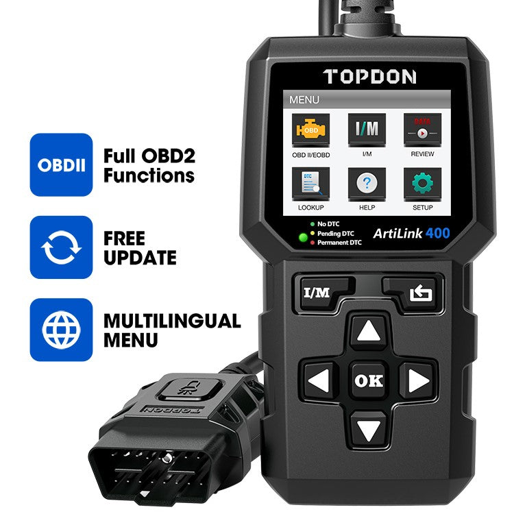 TOPDON Code Reader - 2.4" Screen & Data Graphing