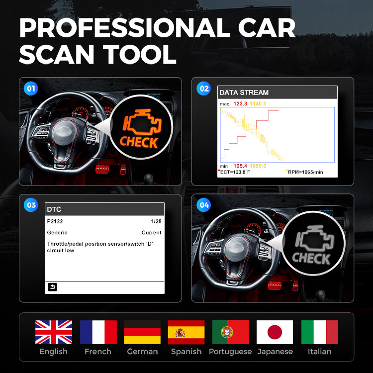 TOPDON Code Reader - 2.4" Screen & Data Graphing