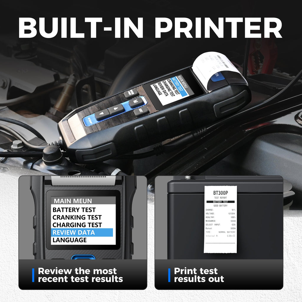 TOPDON Battery, Charging & Cranking System Tester w/Printer