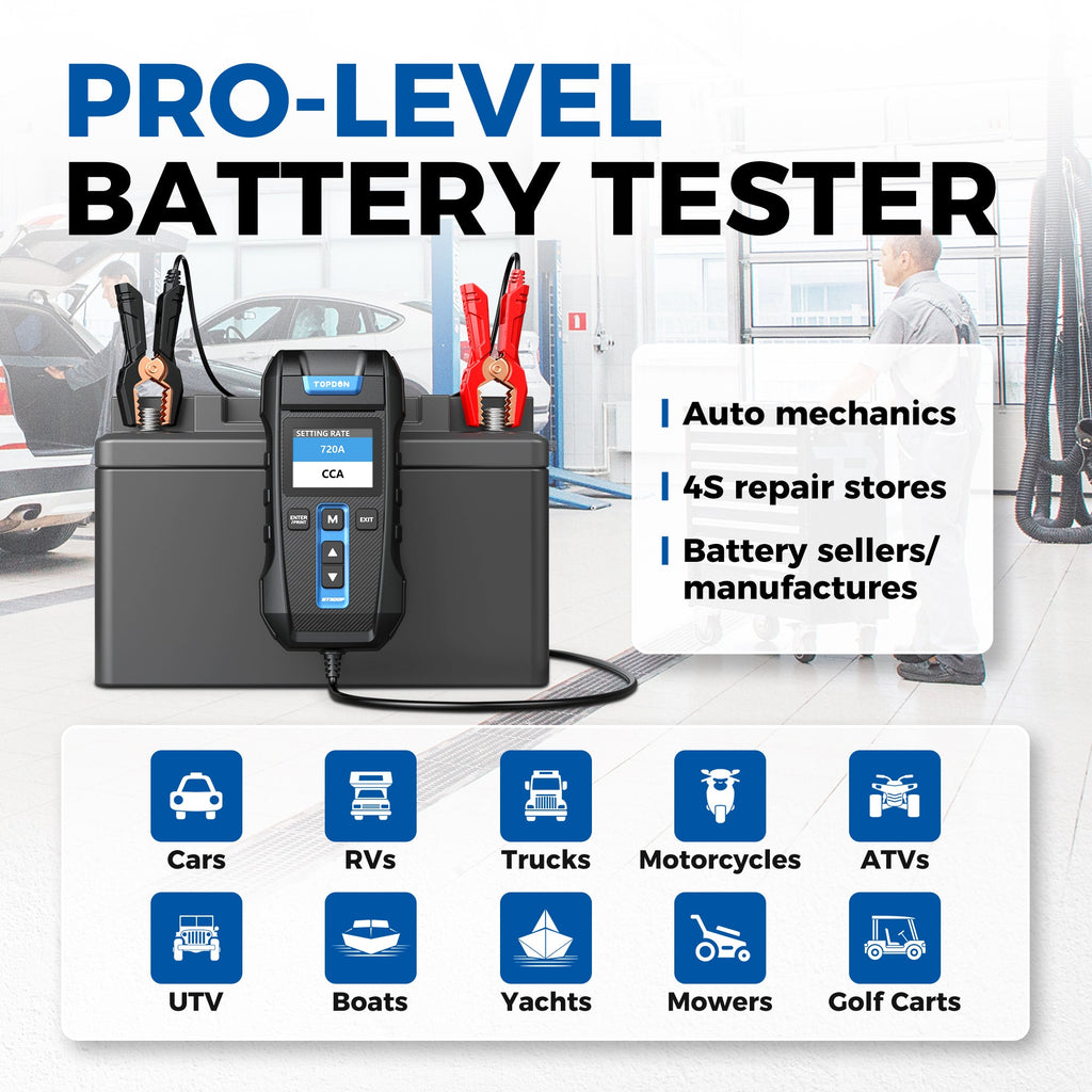 TOPDON Battery, Charging & Cranking System Tester w/Printer