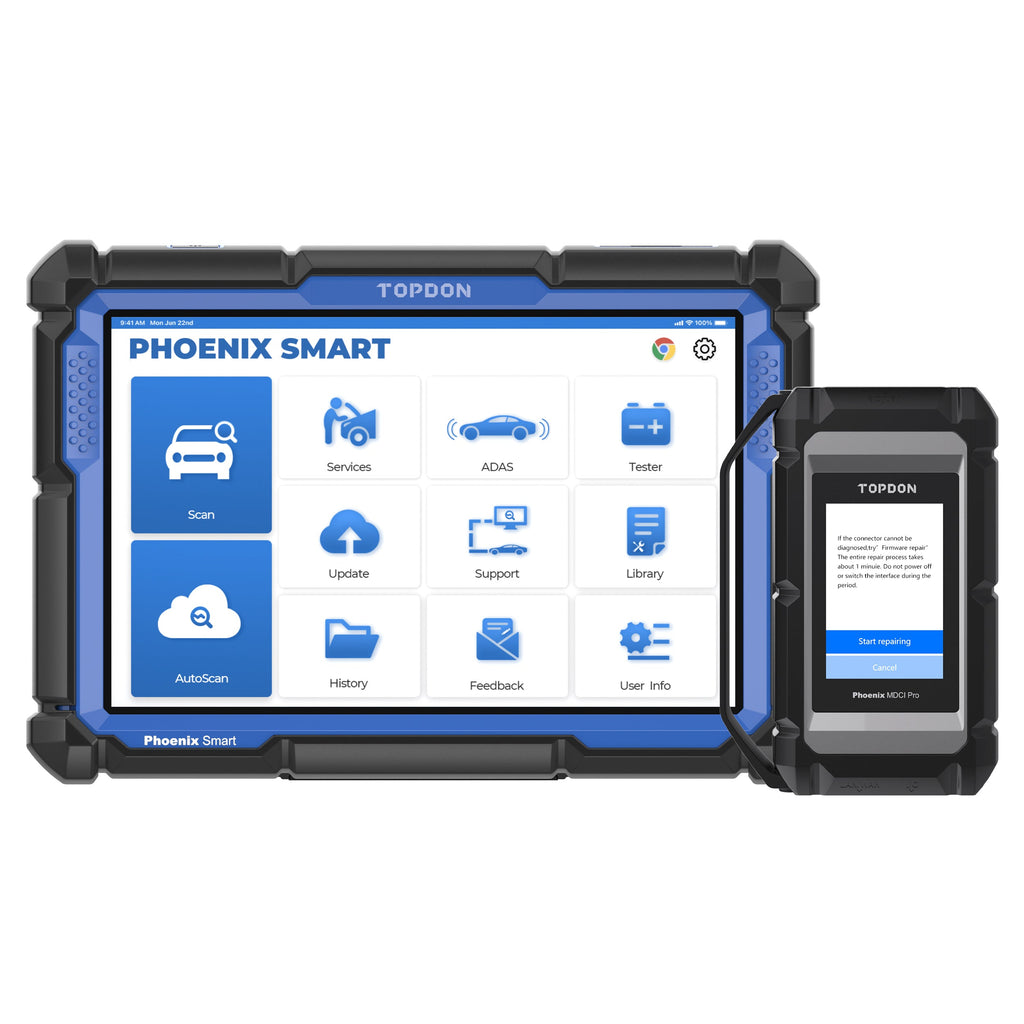 TOPDON 10.1" OE-Level Scan Tool, Cloud-Based Programming, Adv Protocols