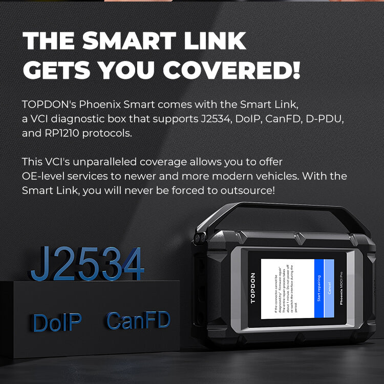 TOPDON 10.1" OE-Level Scan Tool, Cloud-Based Programming, Adv Protocols