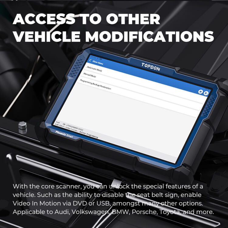 TOPDON 10.1" OE-Level Scan Tool, Cloud-Based Programming, Adv Protocols