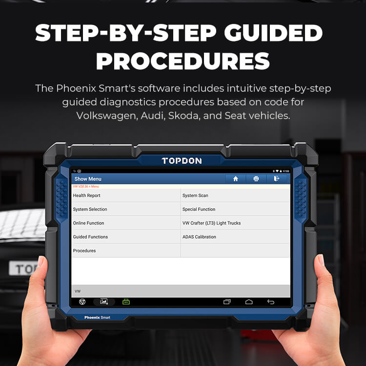 TOPDON 10.1" OE-Level Scan Tool, Cloud-Based Programming, Adv Protocols
