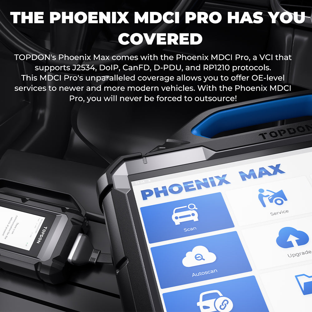 TOPDON 13.3" OE-Level Scan Tool, Docking Station, Cloud-Based Programming