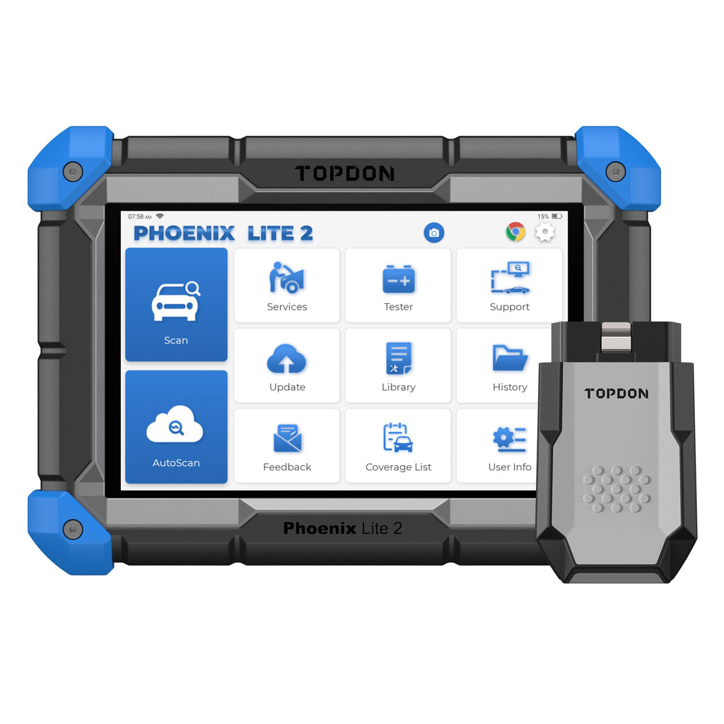 TOPDON 8" OE-Level Scan Tool, Service Functions, Bi-Directional Controls