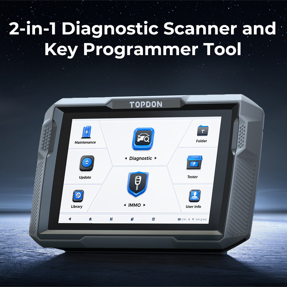 TOPDON 8" Scan Tool & Key Programming w/Bi-Directional Controls