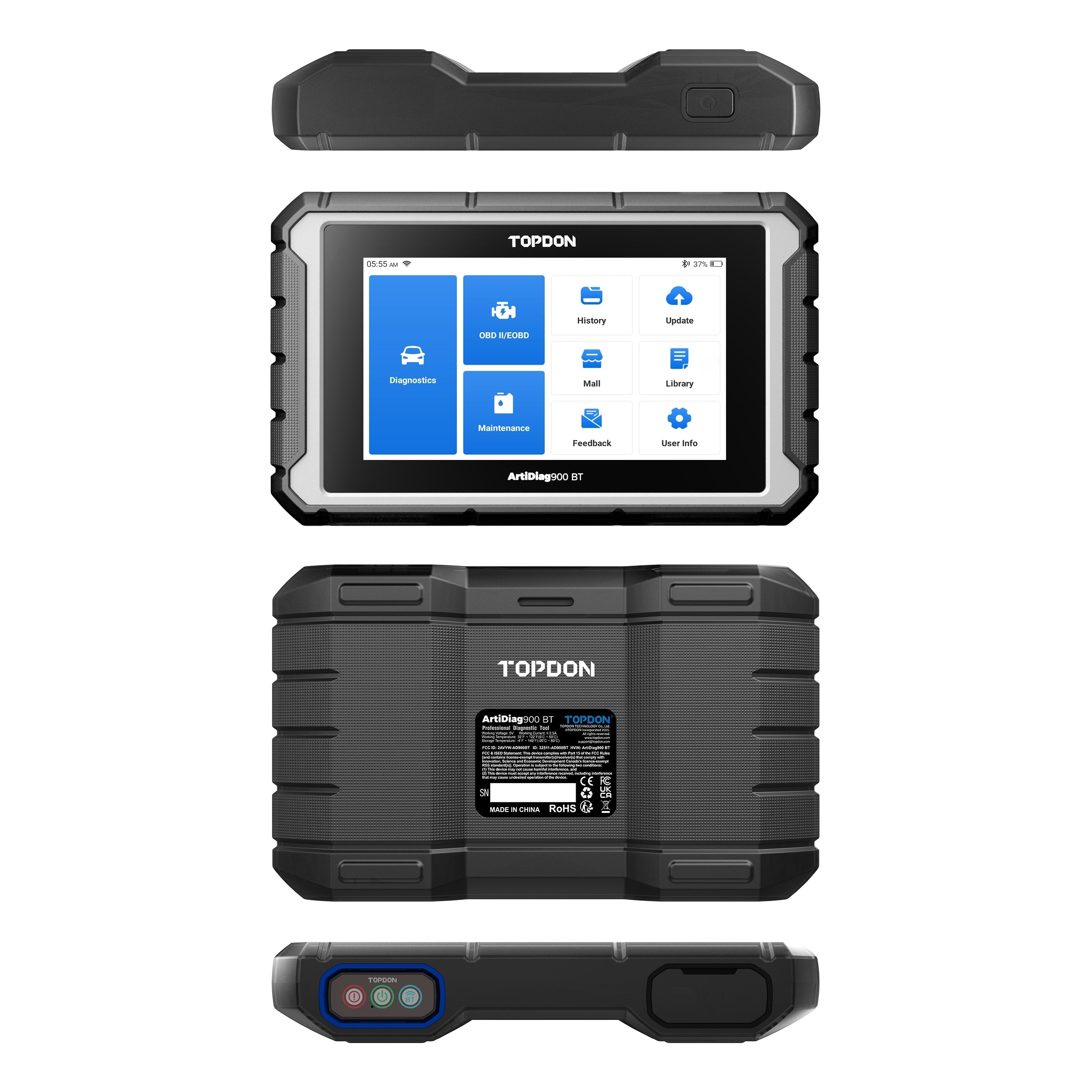 TOPDON 7" Bluetooth Scan Tool w/Serv Functions & Bi-Directional
