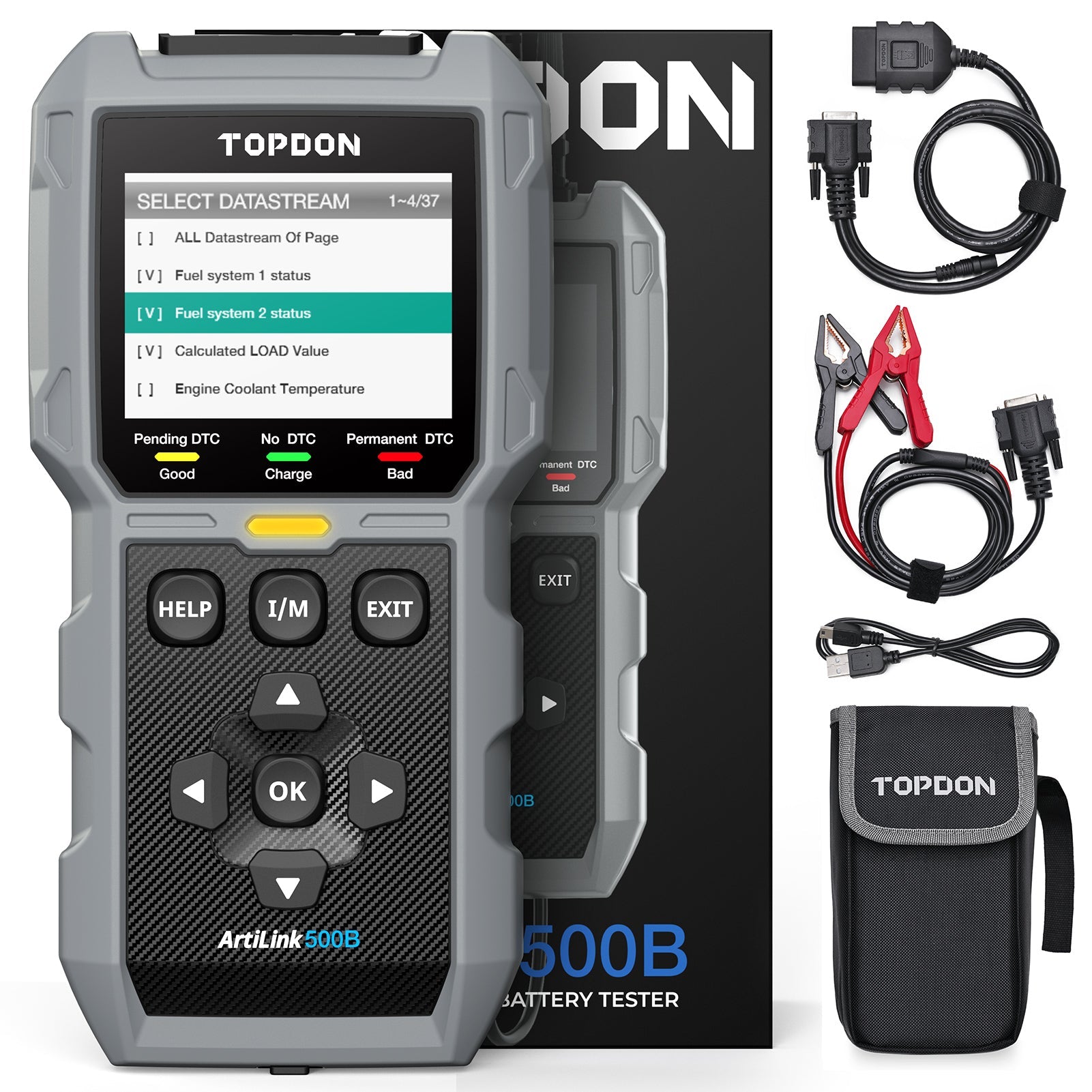 TOPDON 2-in-1 Code Reader & Battery Tester w/Data Graphing