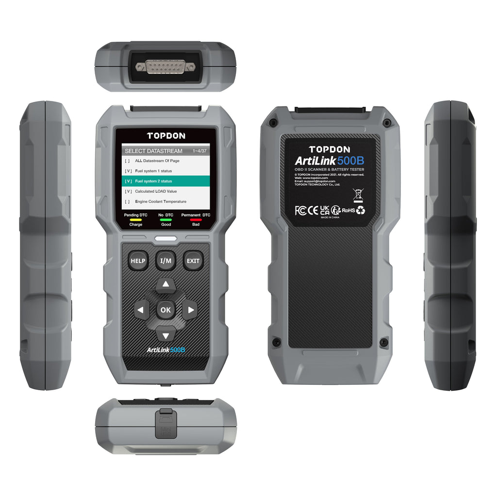 TOPDON 2-in-1 Code Reader & Battery Tester w/Data Graphing
