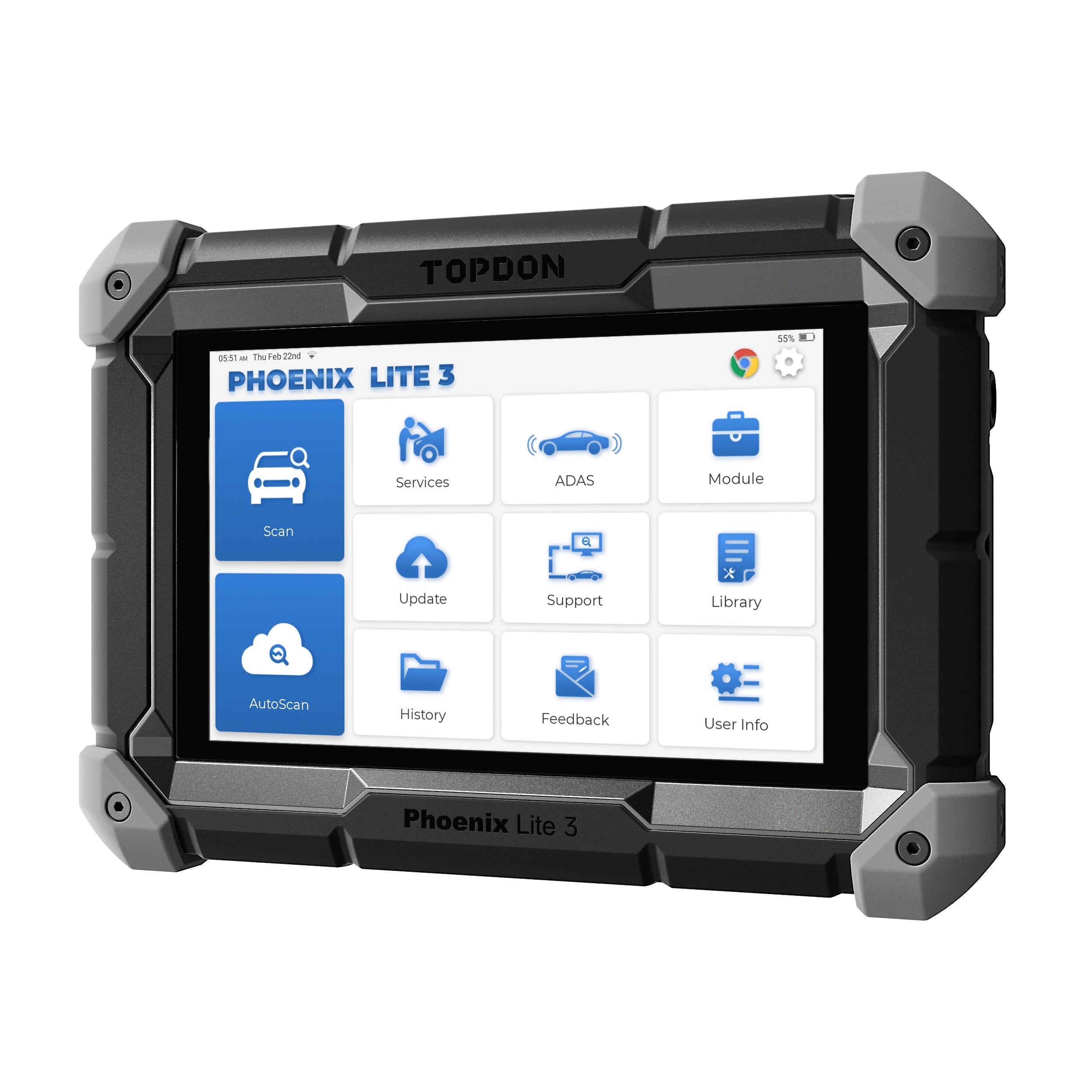 TOPDON 8" OE-Level Scan Tool, Serv Funcs, Bi-Directional Controls