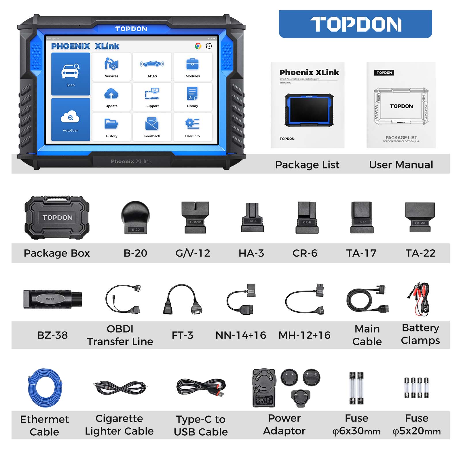 TOPDON 10.1" OE-Level Scan Tool, Cloud-Based Programming, Adv Proto