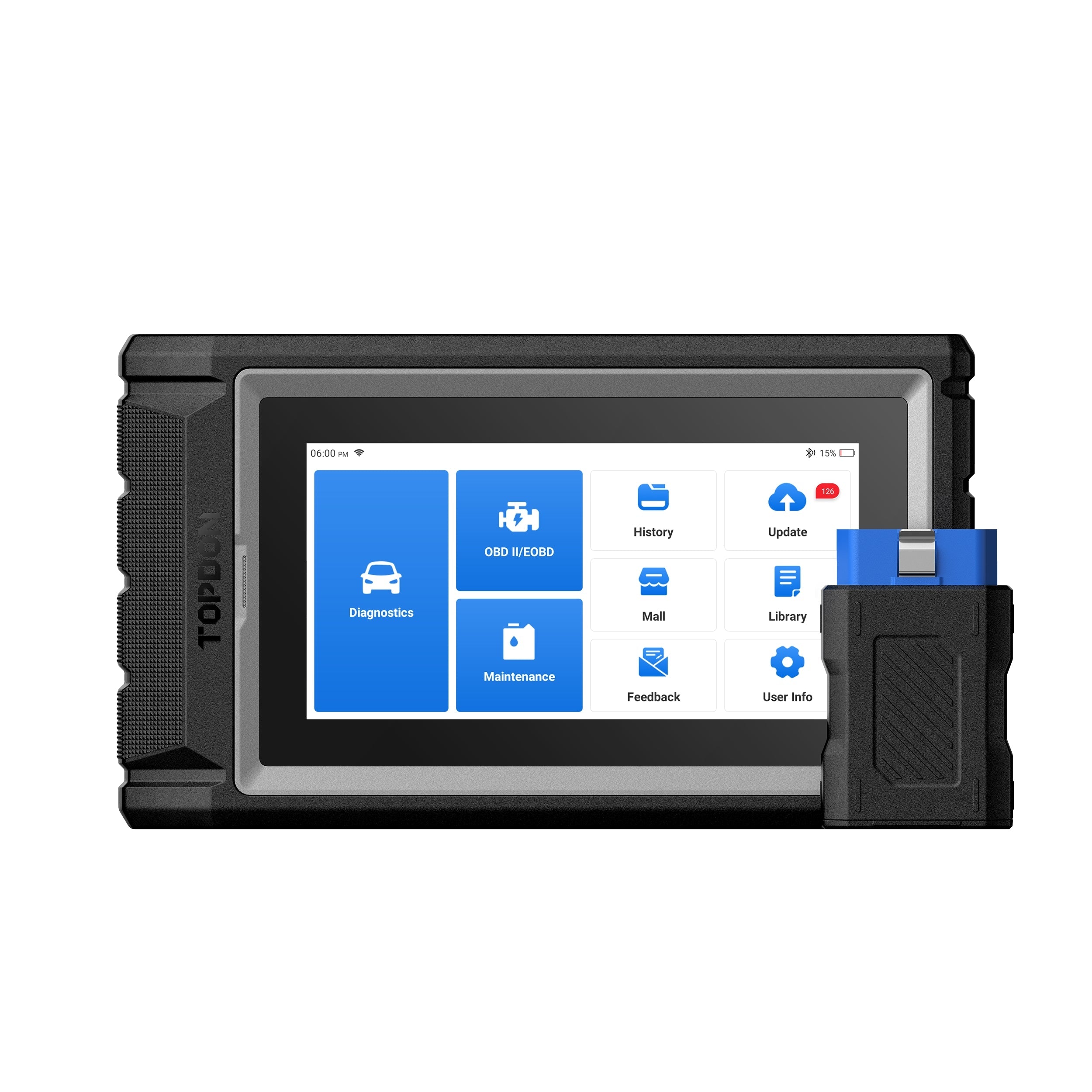 TOPDON 6" Bluetooth Scan Tool w/Service Functions & CAN-FD