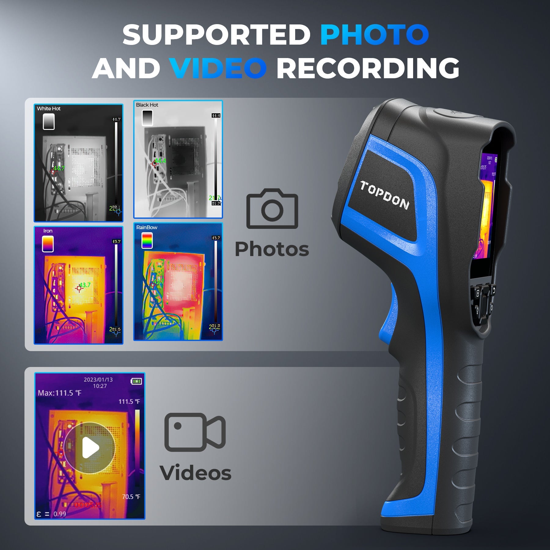 TOPDON Handheld Thermal Imaging Camera 256x192 Resolution