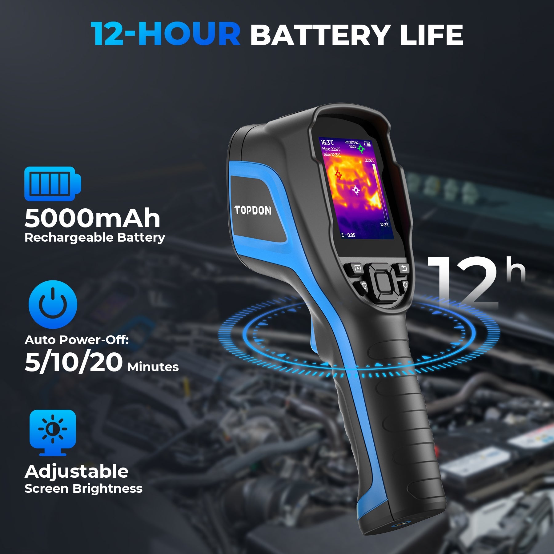 TOPDON Handheld Thermal Imaging Camera, Dual Camera, High Temp Range