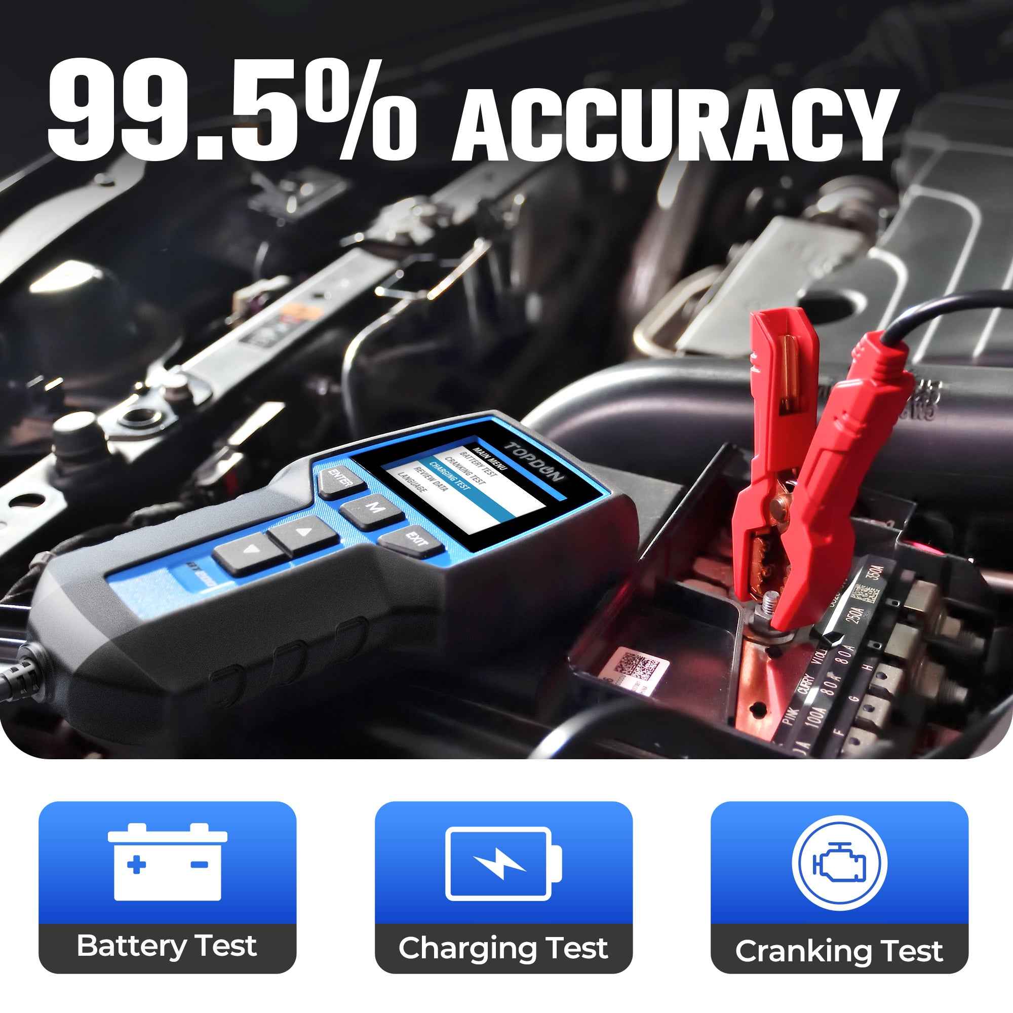 TOPDON 12V Battery & 12V/24V System Tester