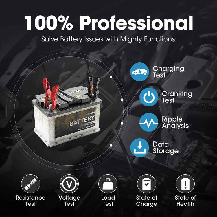 TOPDON 12V Battery & 12V/24V System Tester