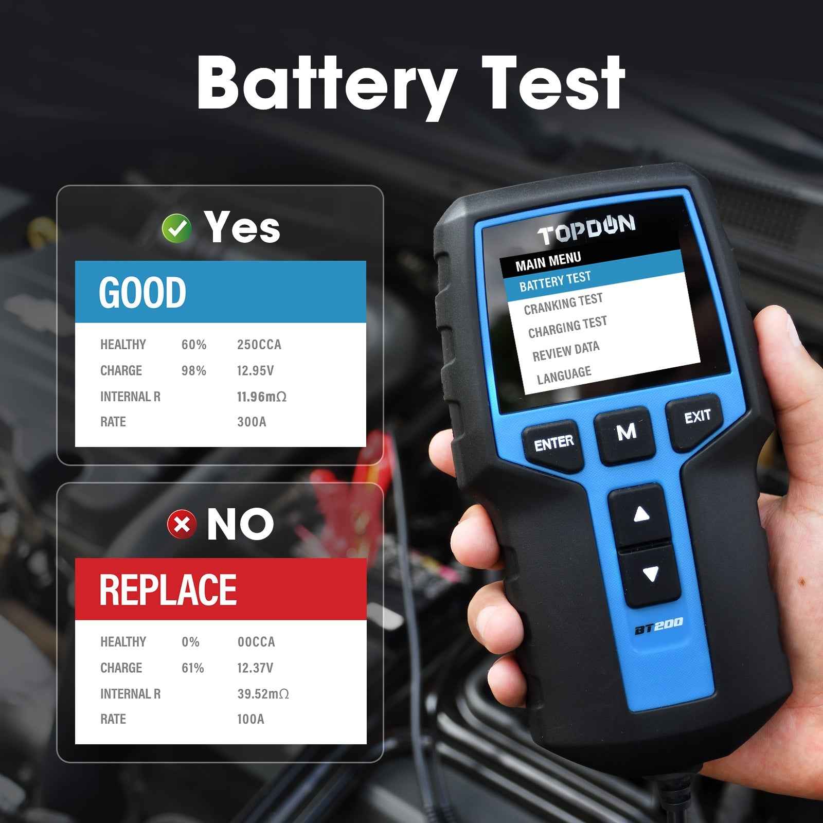 TOPDON 12V Battery & 12V/24V System Tester