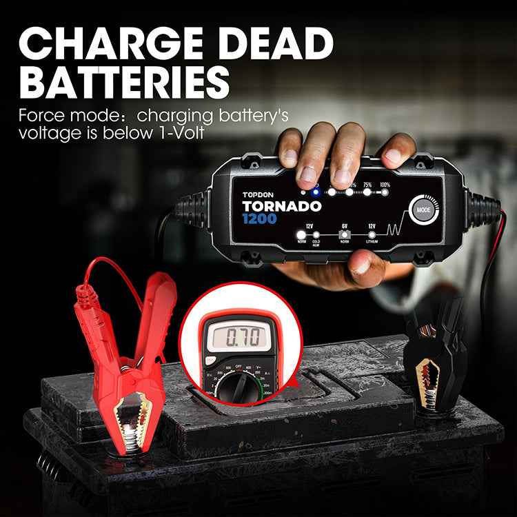 TOPDON 1.2A Smart Battery Charger