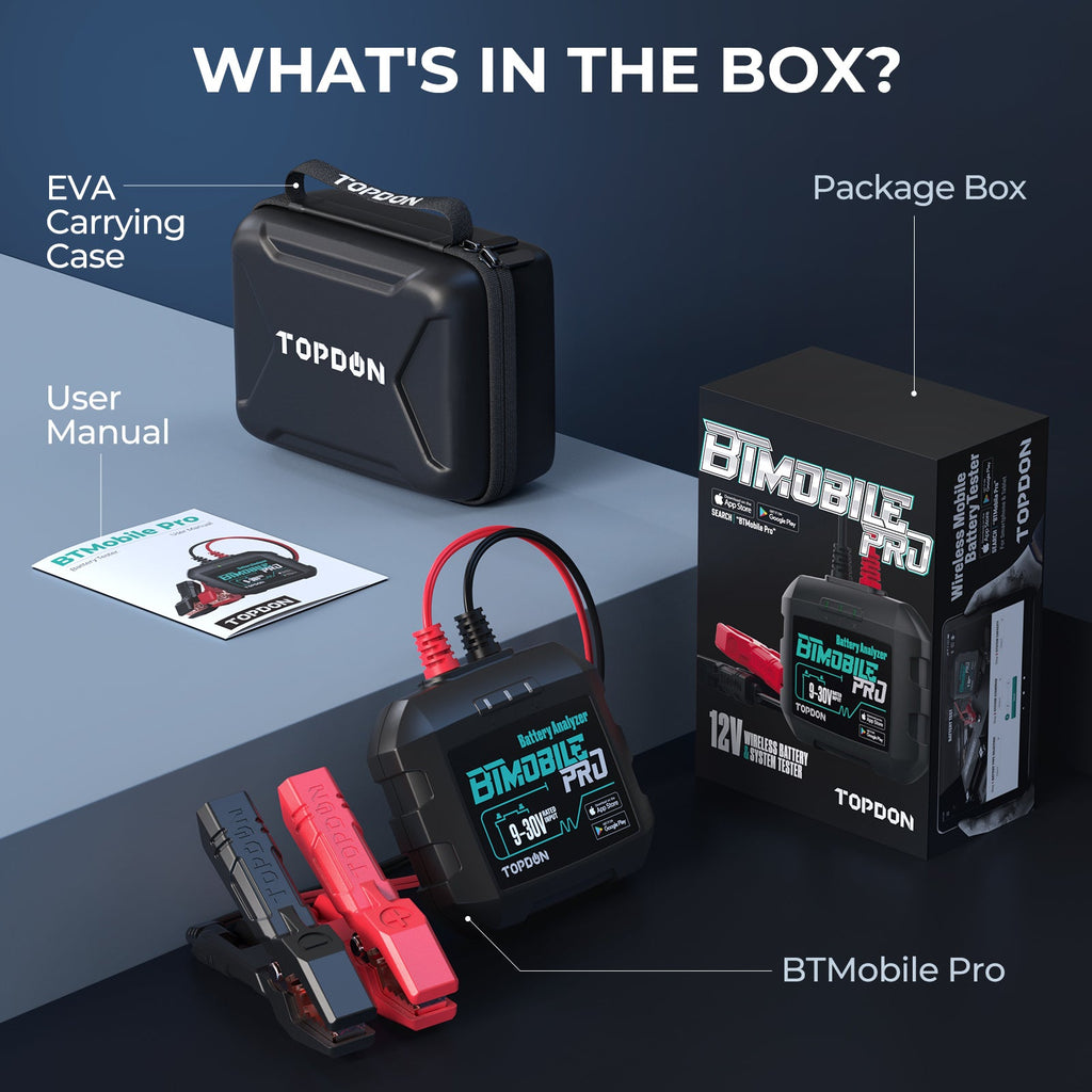 TOPDON 12V Bluetooth Battery and 12V/24V System Tester