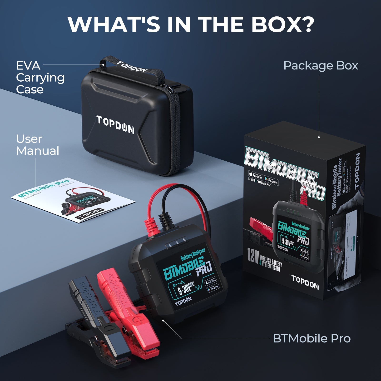TOPDON 12V Bluetooth Battery and 12V/24V System Tester