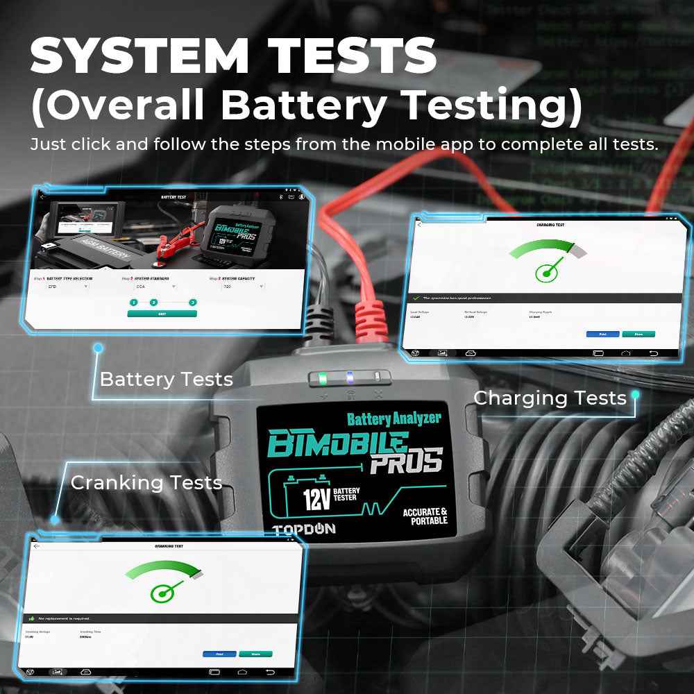 TOPDON 12V Battery & System Tester Compatible w/Phoenix Line