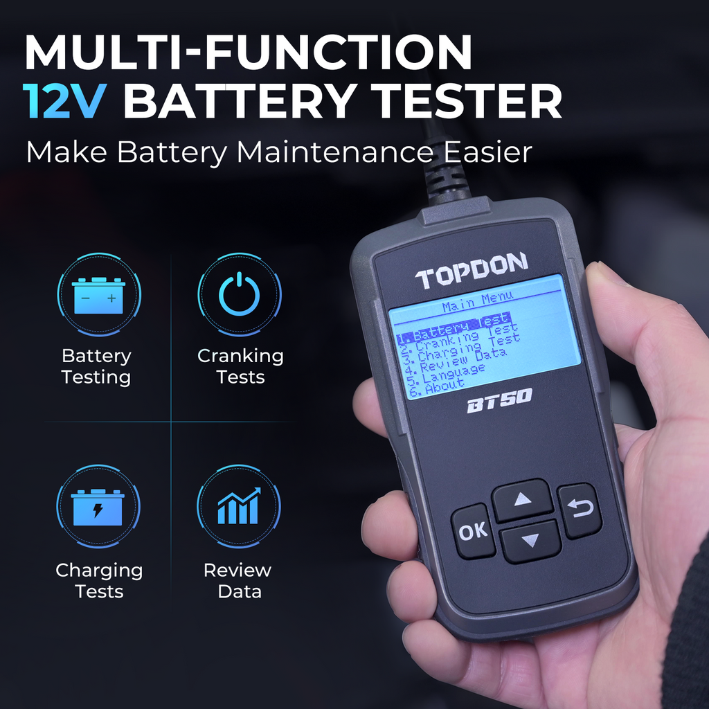 TOPDON Battery, Charging & Cranking System Tester