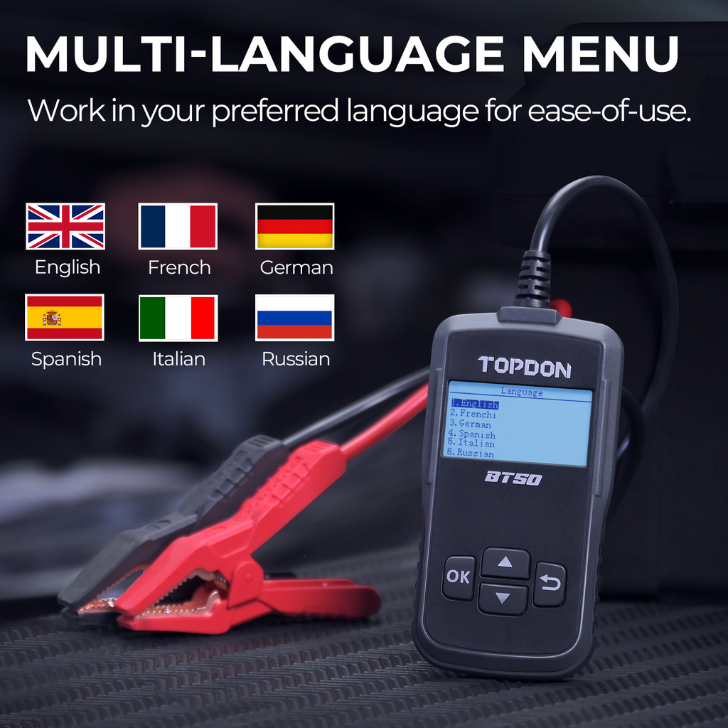 TOPDON Battery, Charging & Cranking System Tester