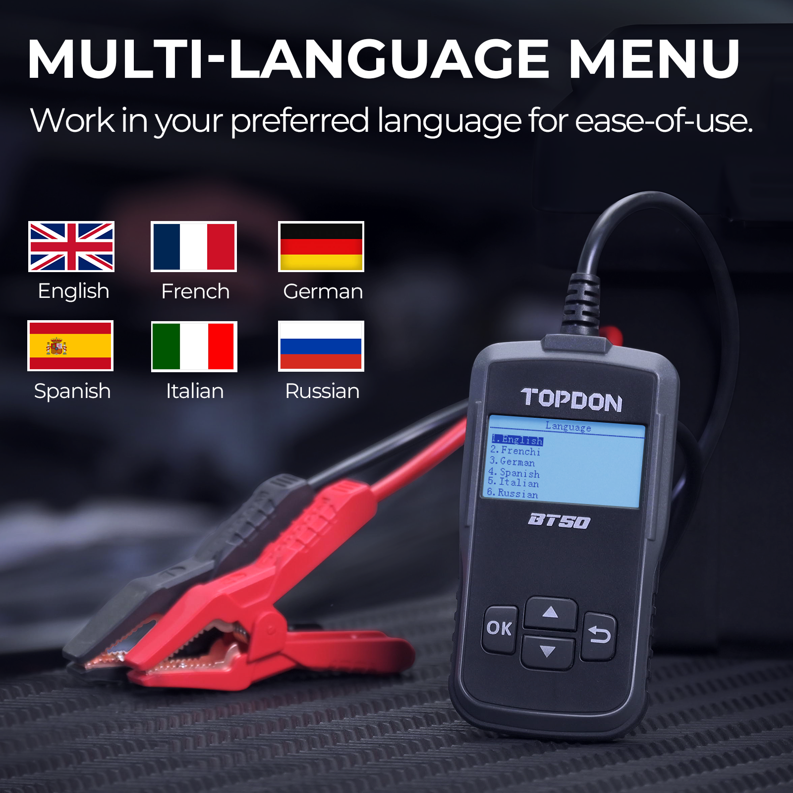 TOPDON Battery, Charging & Cranking System Tester