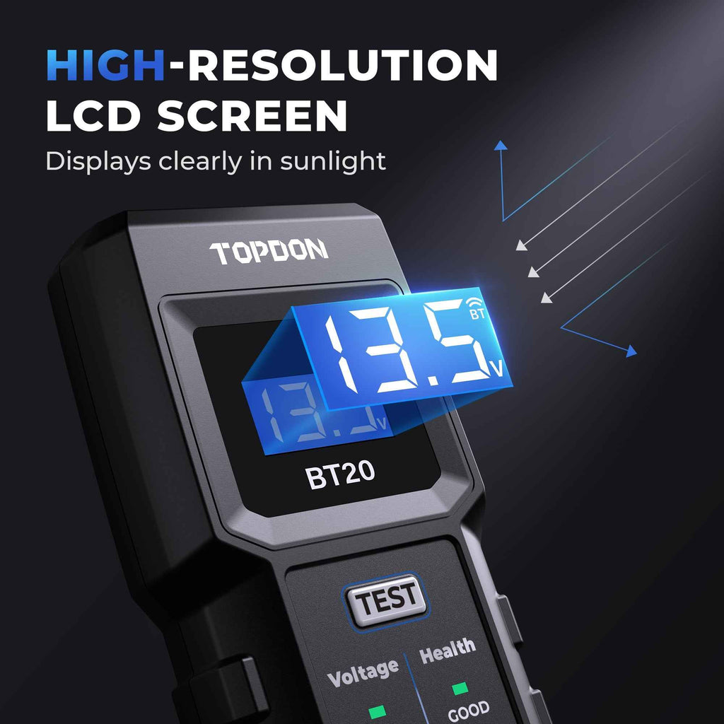 TOPDON Battery Load/Voltage Tester, Cranking & Charging Test w/App