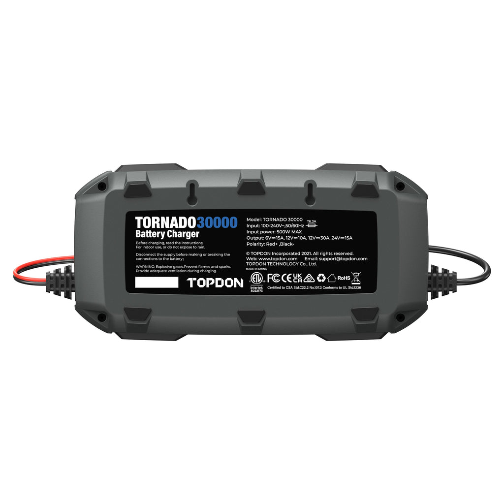 TOPDON 30A Smart Charger and Power Supply 12V/24V