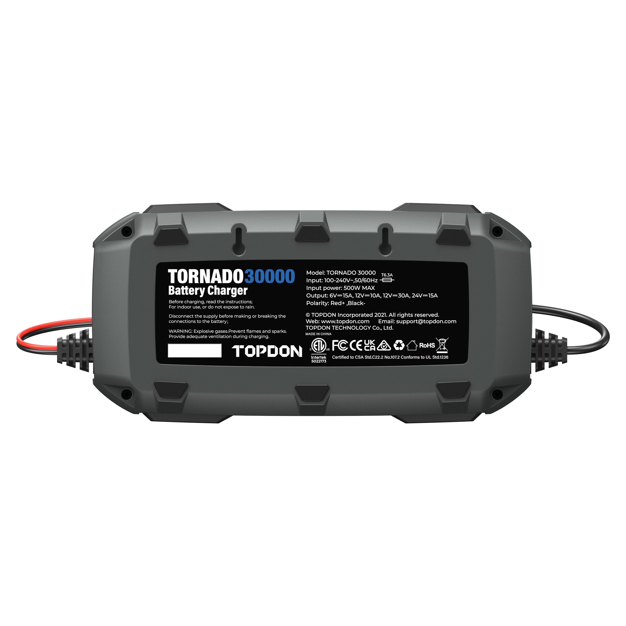 TOPDON 30A Smart Charger and Power Supply 12V/24V