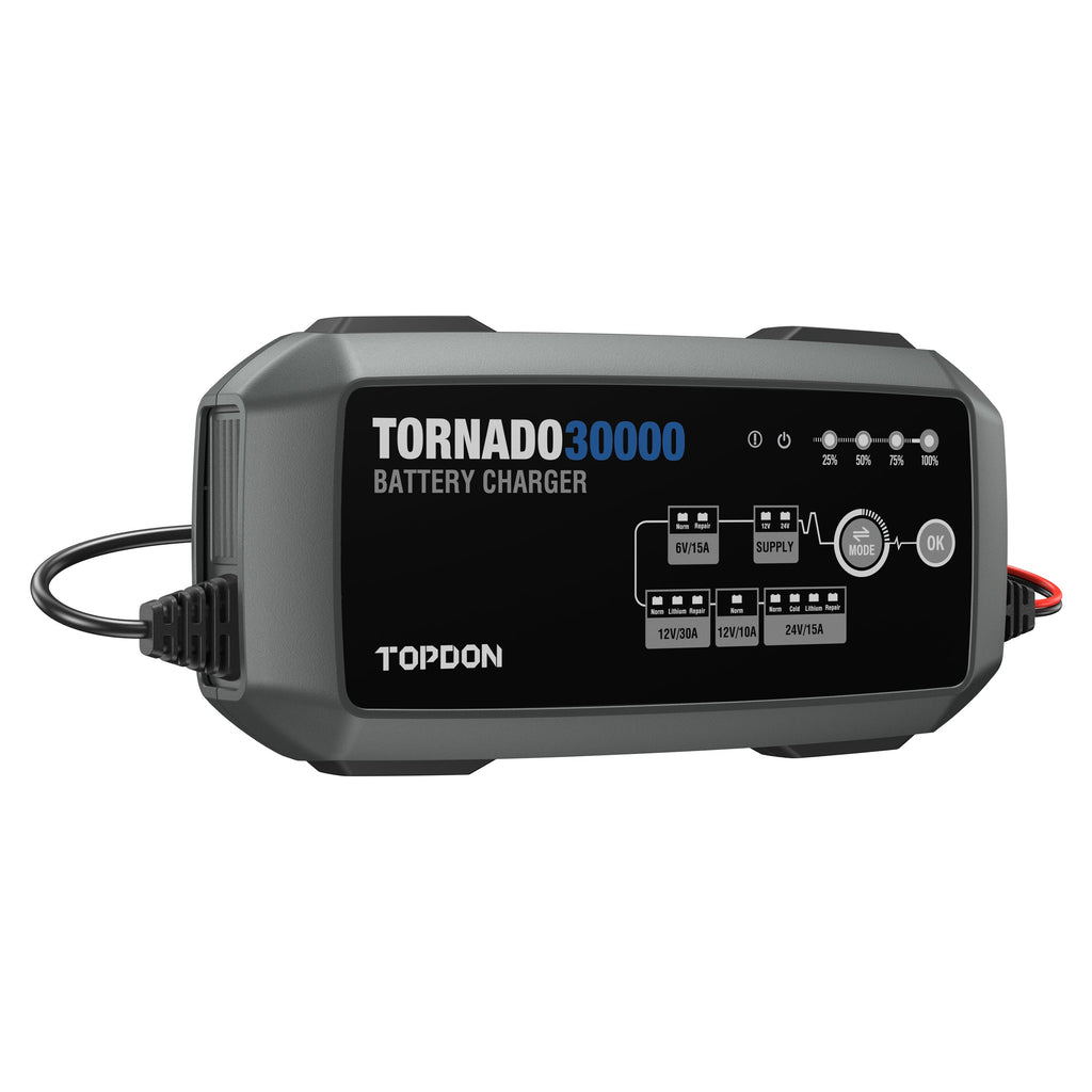 TOPDON 30A Smart Charger and Power Supply 12V/24V