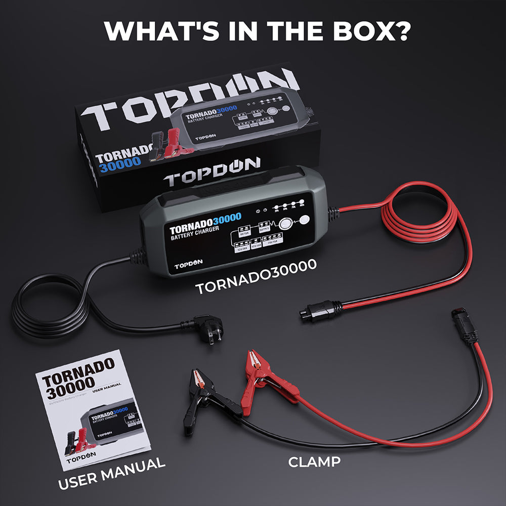TOPDON 30A Smart Charger and Power Supply 12V/24V