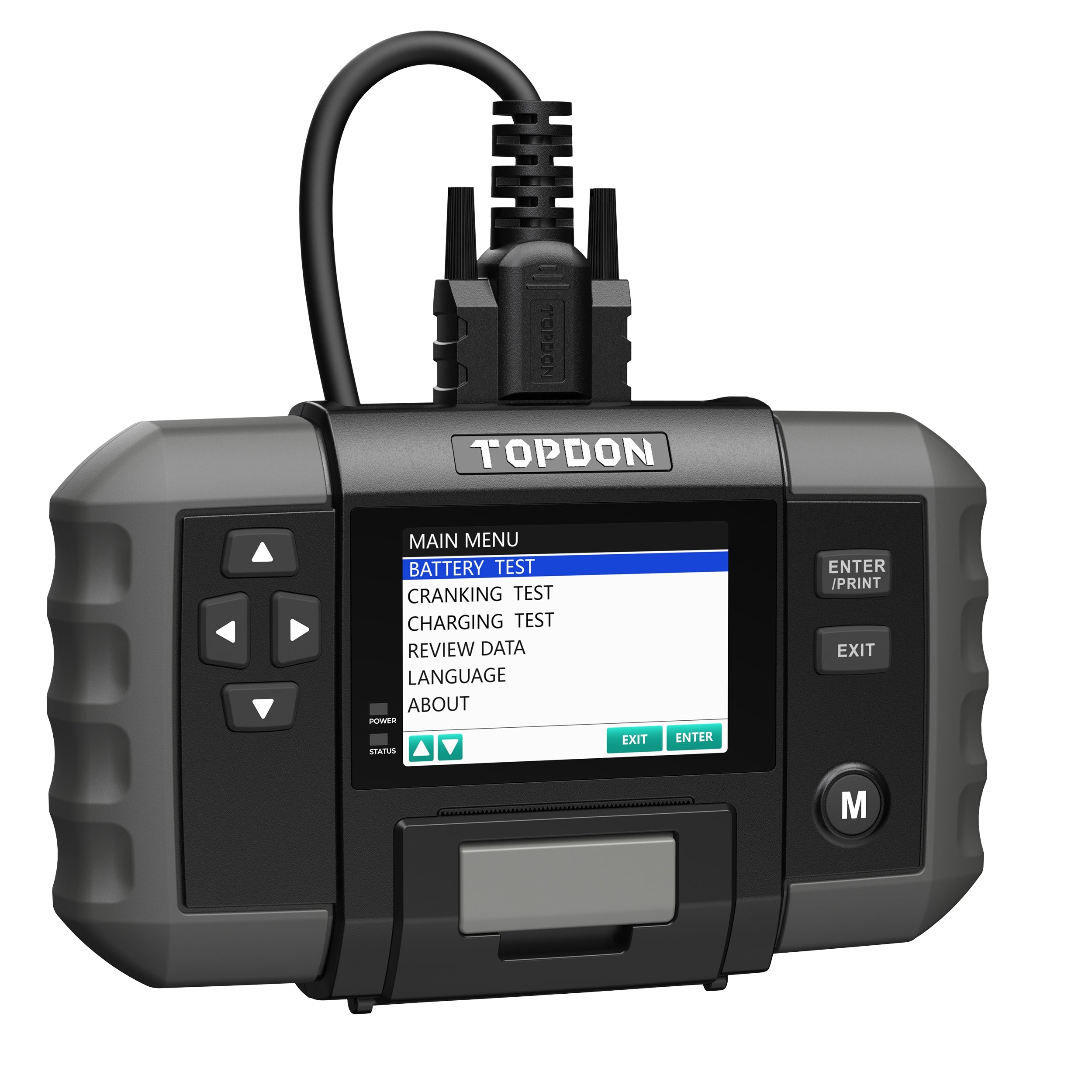 TOPDON 12V Battery & 12V/24V System Tester w/Built-in Printer