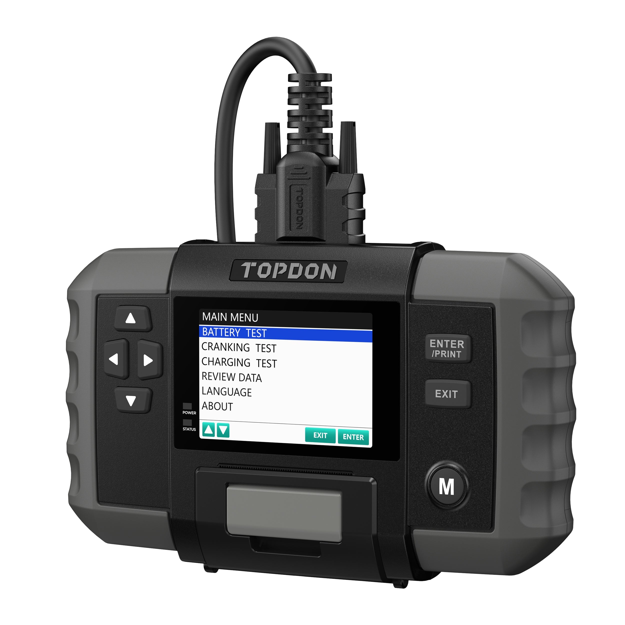 TOPDON 12V Battery & 12V/24V System Tester w/Built-in Printer