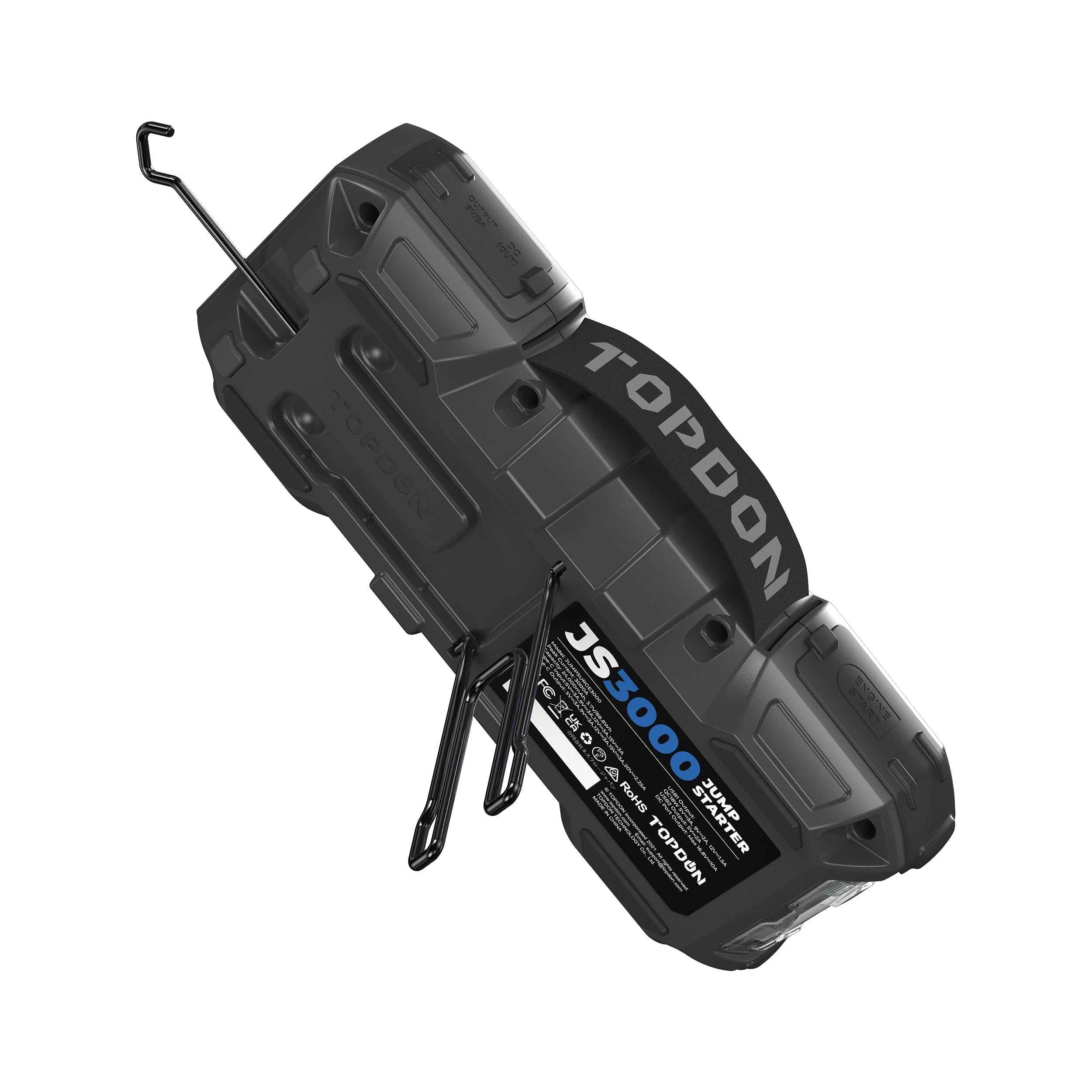 TOPDON 3000 Peak Amp Battery Jumpstarter, Power Bank, & Flashlight