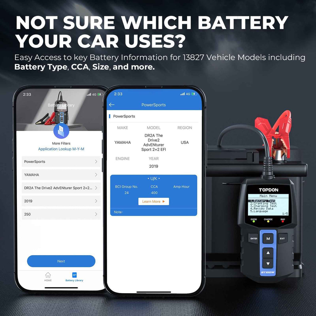 TOPDON Bluetooth 12V Battery & System Tester