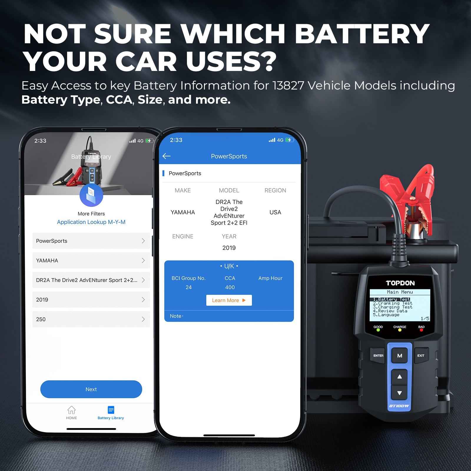 TOPDON Bluetooth 12V Battery & System Tester