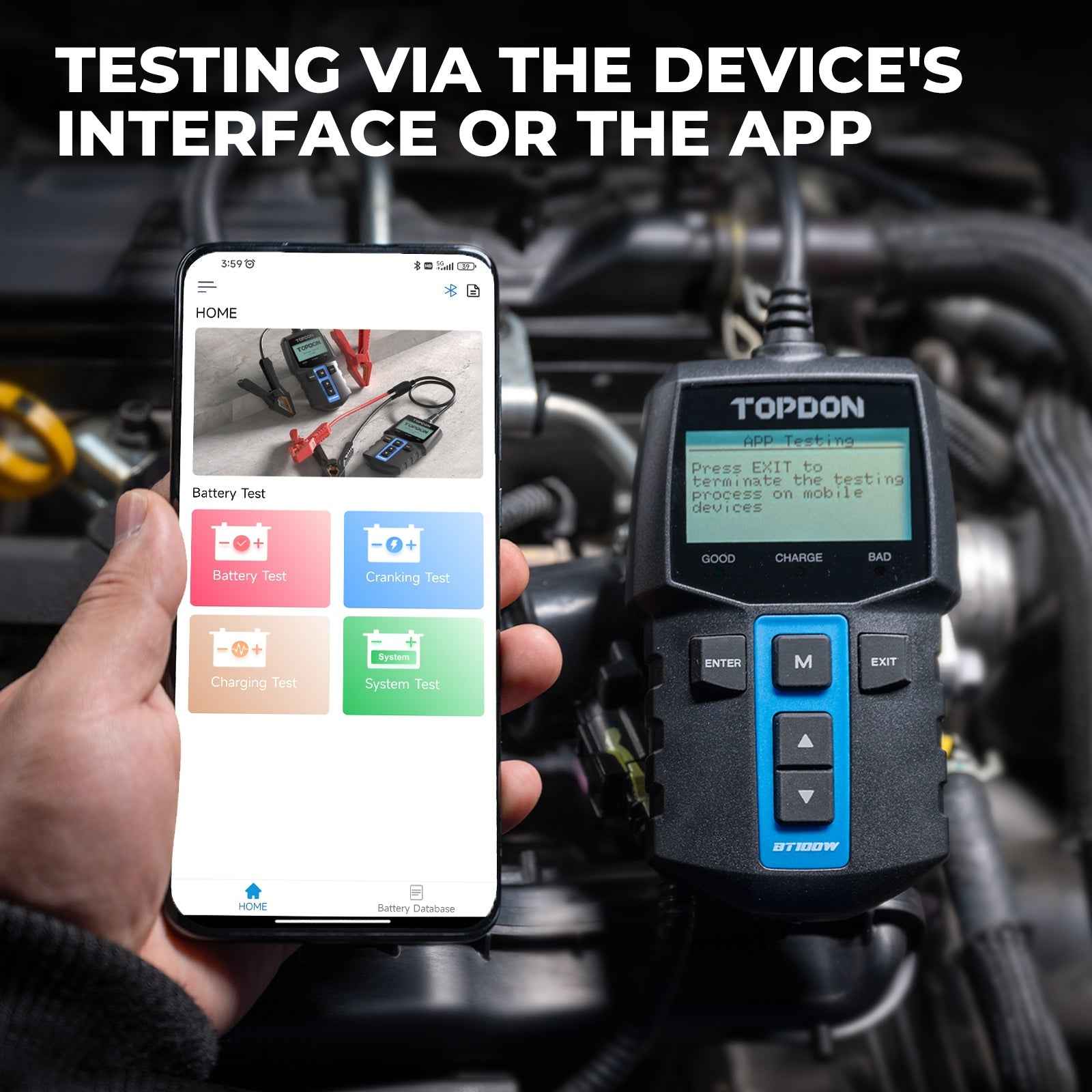 TOPDON Bluetooth 12V Battery & System Tester