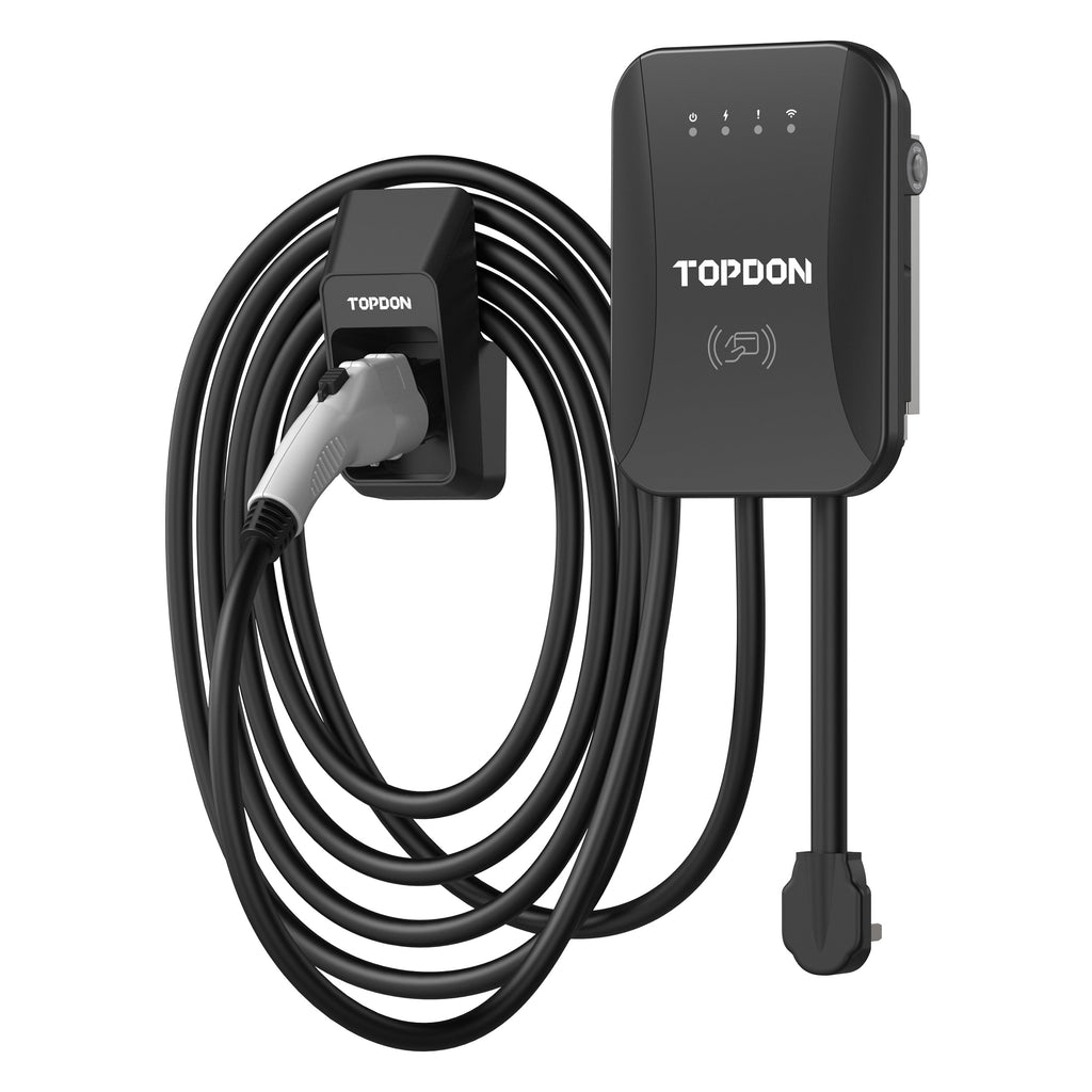 TOPDON 40A Level 2 EV Charger w/25FT Cable J1772 Plug, RFID Mode