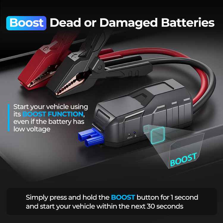 TOPDON 2-in-1 2200 Peak Amp Jump Starter & Battery/System Tester