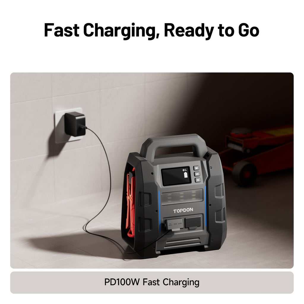 TOPDON 2-in-1 4500 Peak Amp Jump Starter & Battery/System Tester