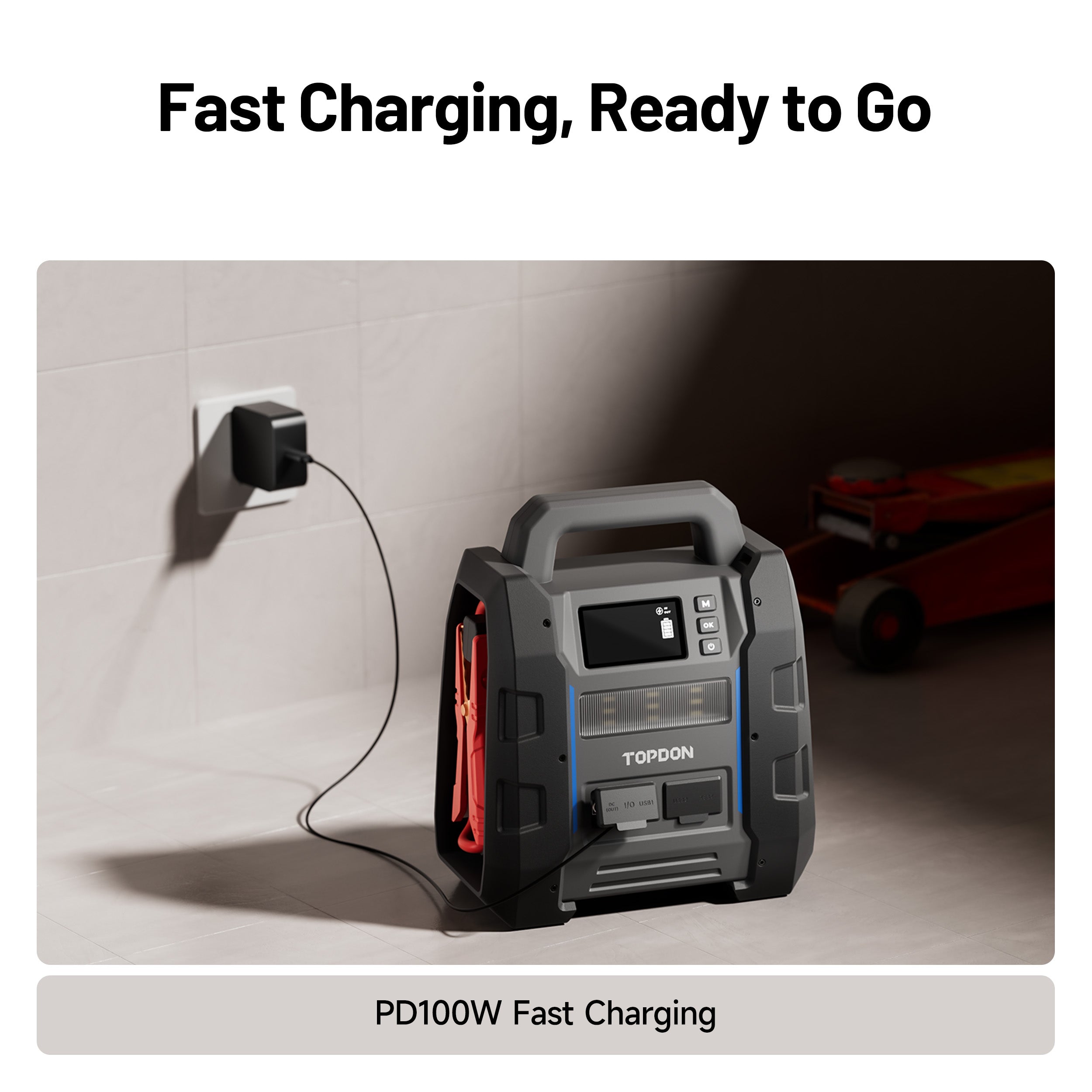 TOPDON 2-in-1 4500 Peak Amp Jump Starter & Battery/System Tester