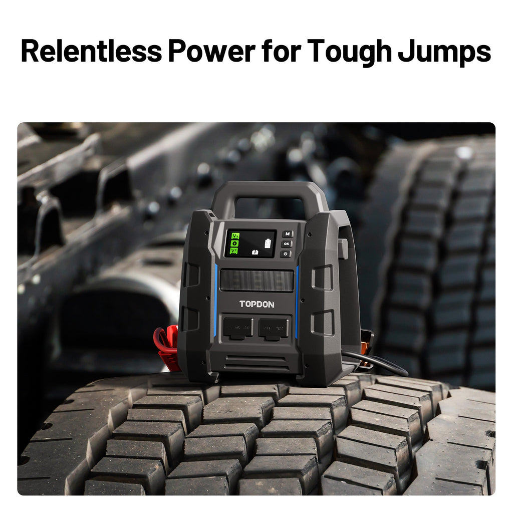 TOPDON 2-in-1 4500 Peak Amp Jump Starter & Battery/System Tester