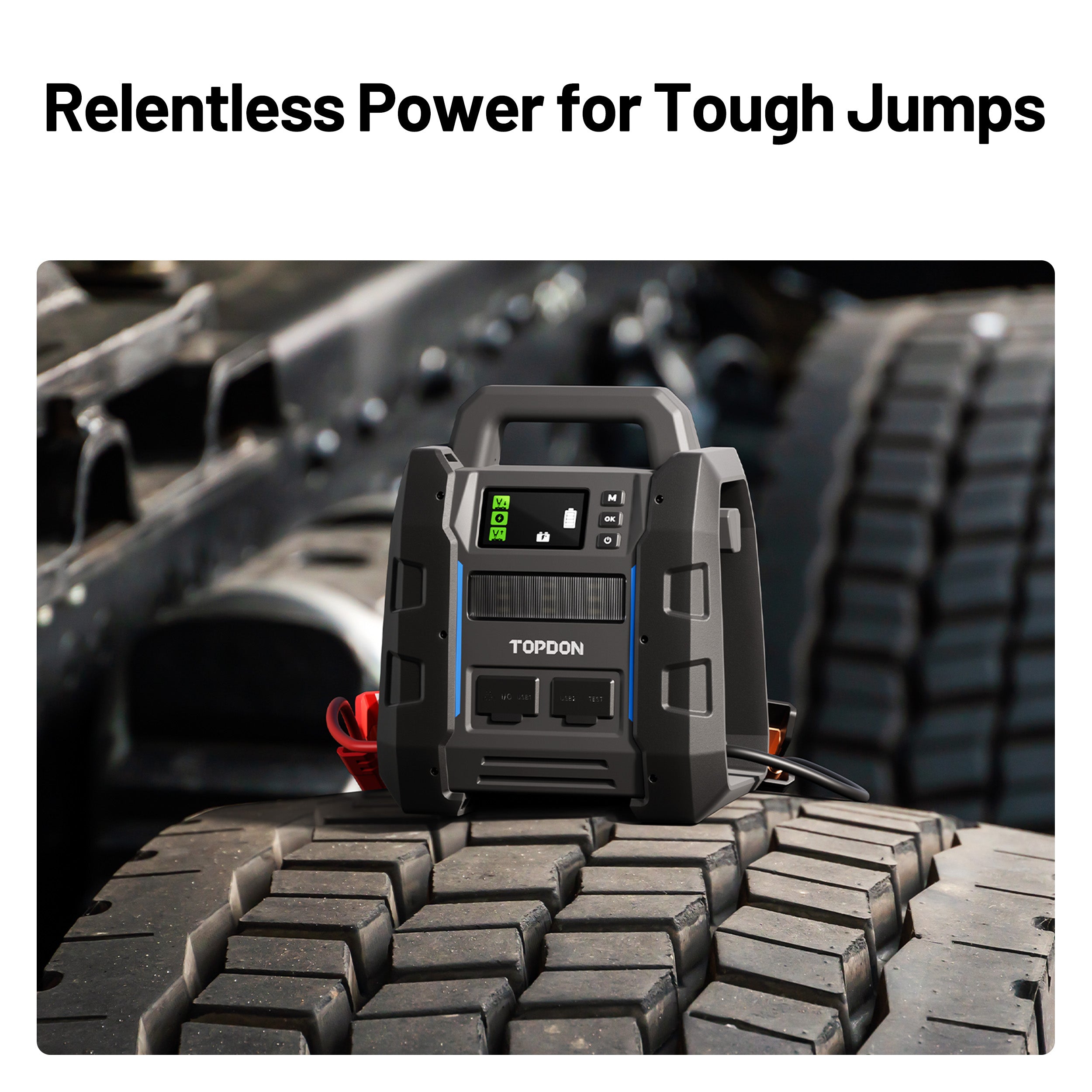 TOPDON 2-in-1 4500 Peak Amp Jump Starter & Battery/System Tester