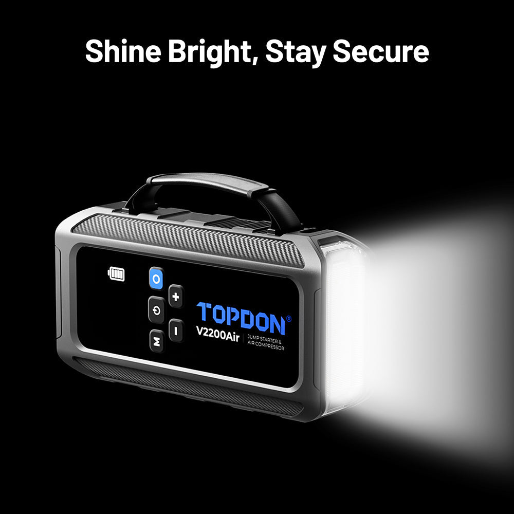 TOPDON 2-in-1 2200 Peak Amp Jump Starter & Tire Inflator