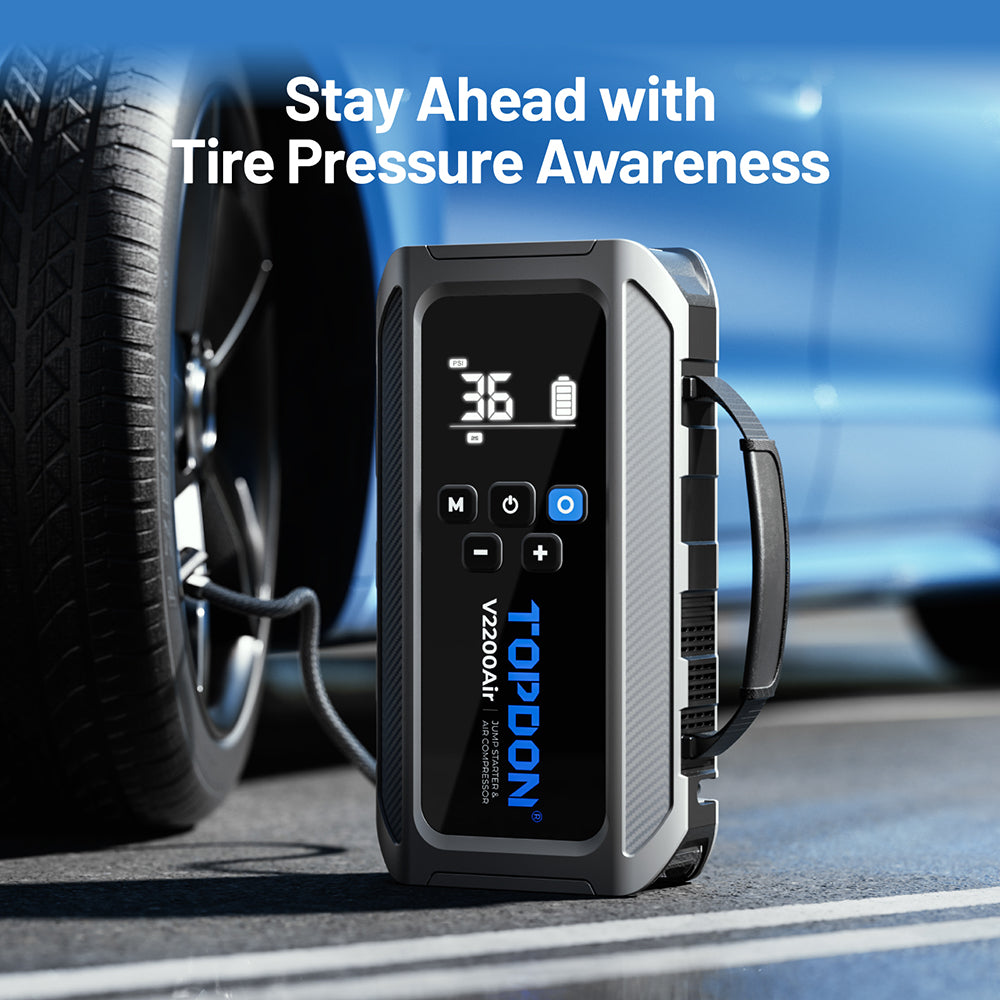 TOPDON 2-in-1 2200 Peak Amp Jump Starter & Tire Inflator